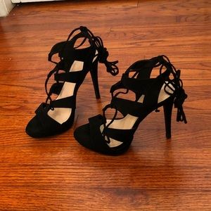 Charlotte Russe ladies lace up suede heels